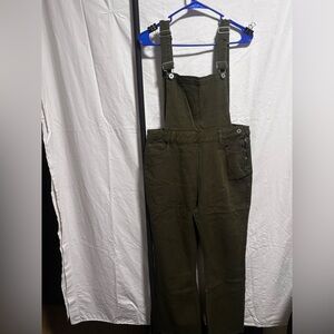 Umgee Khaki Green Denim Overalls